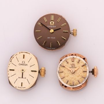 3 mechanische Uhrwerke OMEGA 1961-1971