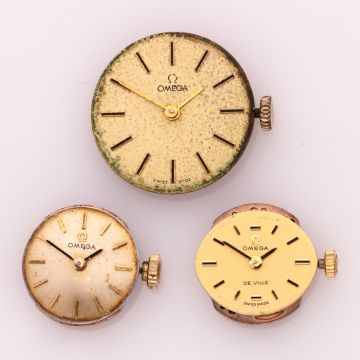 3 mechanische Uhrwerke OMEGA 1966-1971