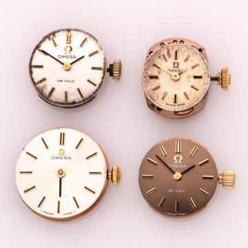 4 mechanische Uhrwerke OMEGA 1962-1970
