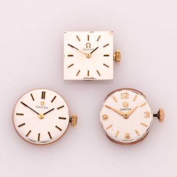 3 mechanische Uhrwerke OMEGA 1957-1968