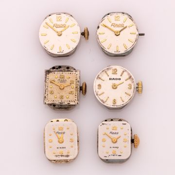 6 mechanische Uhrwerke RADO 1955-60