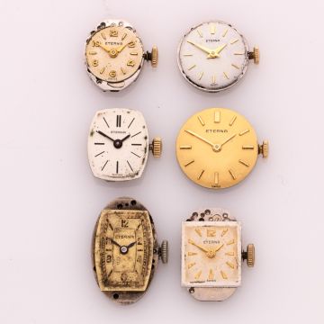 6 mechanische Uhrwerke ETERNA 1936-1964