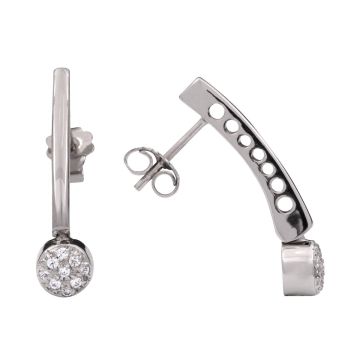 Glanzvolle Ohrstecker in 750er Weißgold