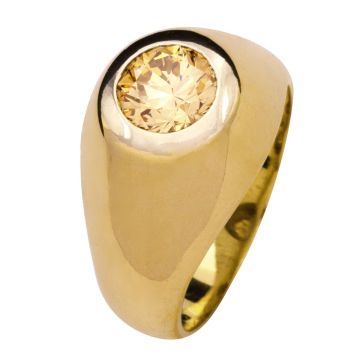 Exquisiter Damenring mit cognacfarbenen Brillanten – ca. 1,40 ct