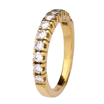 Klassischer Damenring mit 11 Brillanten