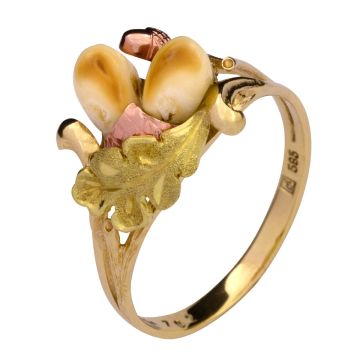 Handgefertigter Ring mit Grandelpaar