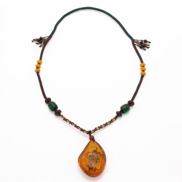 Halskette mit Bernstein Imitat