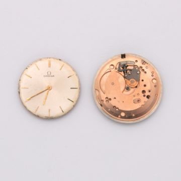 2 mechanische Uhrwerke für Herrenuhren von OMEGA 1961-62 und 1970