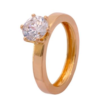 Wundervoller vergoldeter Damenring mit Zirkonia