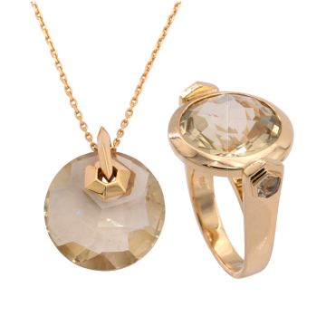 Goldenes Jette Joop Set mit Ring und Halsschmuck