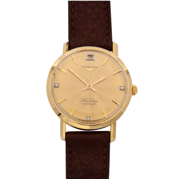Automatik-Armbanduhr Longines Flagship DeLuxe um 1961/63 in 18-karätigem Gold