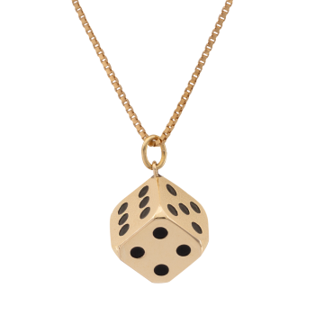 Würfel Kettenanhänger mit Venezianerkette