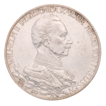 3 Mark Gedenkmünze Deutsches Kaiserreich zum 25-jährigen Regierungsjubiläum von Wilhelm II. von Preussen