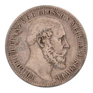 2 Mark Kursmünze Deutsches Kaiserreich 1876 Mecklenburg-Schwerin