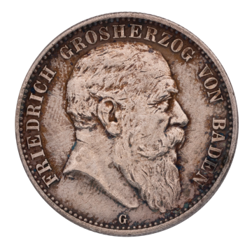 2 Mark Kursmünze Deutsches Kaiserreich Baden 1904