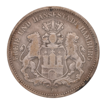 2 Mark Kursmünze Deutsches Kaiserreich Hamburg