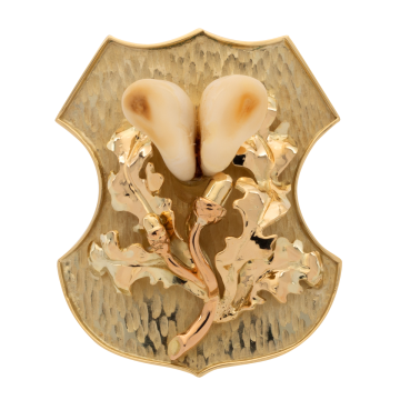 Goldener Tuchhalter mit Grandelpaar