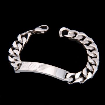 Silbernes Massives Identity Unisex Armband