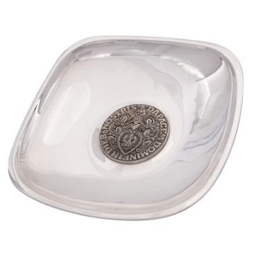 Große Münzschale in Sterling-Silber