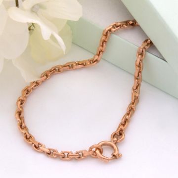 Halskette in 585er Rotgold mit Ankergliederung