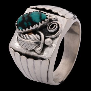 Herrenring – Indian Style mit Türkis