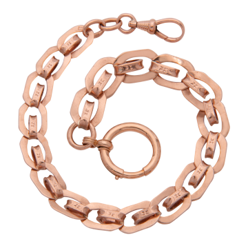 Antike Uhrenkette in 333er Rotgold