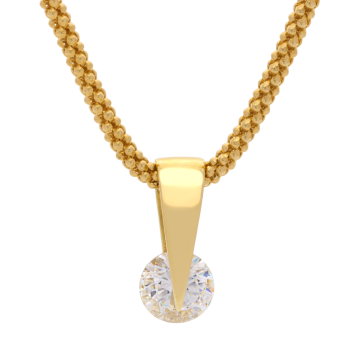 Entzückender Zirkonia Anhänger mit Schlauchkette