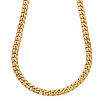 Klassische Panzerkette massiv in 14karätigem Gold