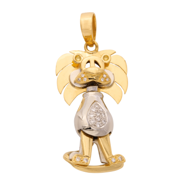 Niedlicher Löwe Kettenanhänger mit Brillanten