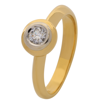 Klassischer Solitär Brillantring aus dem Hause „Christ“