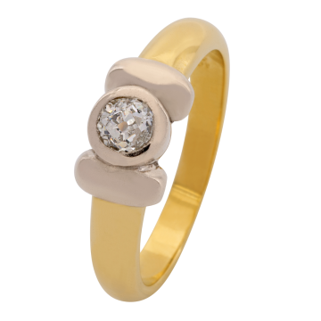 Solitär Ring mit Altschliffbrillant