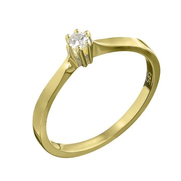 Brillantring aus 585er Gelbgold