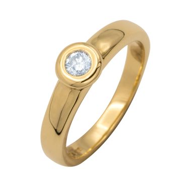 Klassischer Ring mit Brillant von 0,18 ct.