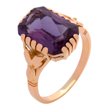 Vintage Ring mit Korund in 14karätigem Gold