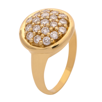 Prachtvoller Damenring mit 19 Brillanten