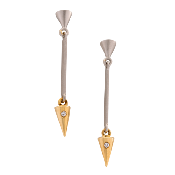 Platin Ohrhänger mit Brillanten