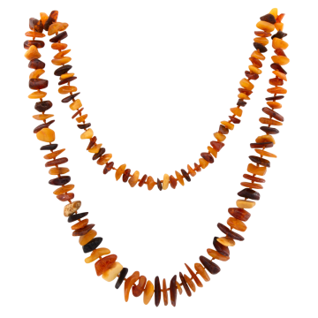 Farbenfrohe Vintage Bernsteinkette