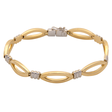 Charmantes Armband in 585er Bicolour Gold