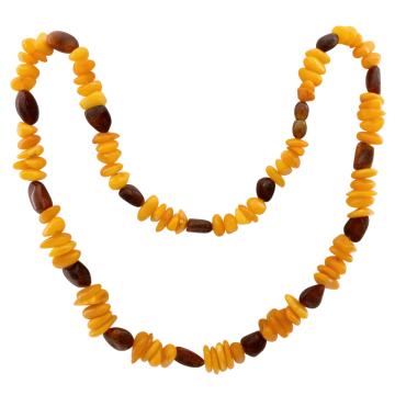 Vintage Bernsteinkette in Orange-Braun