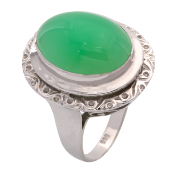 Wunderschöner Chrysopras Ring in 585er Gold