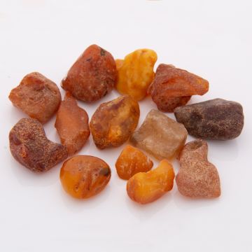 Sammlung von 13 losen Roh-Bernsteinen
