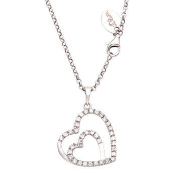 Endless Love in 925er Silber mit Kette und Anhänger-Herz