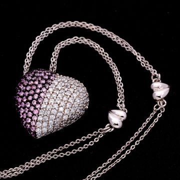 Pretty in Pink – Kette mit Herz in 925er Silber