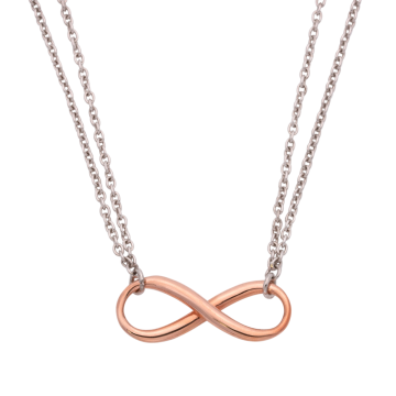 Bicolor Infinity-Collierkettchen in 925er Silber