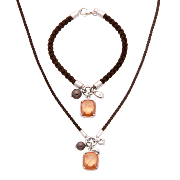 Modernes Schmuckset in 925er Silber von FOSSIL