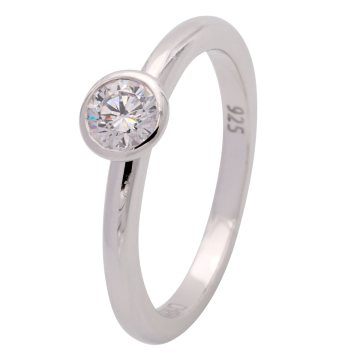 Silberring mit Zirkonia-Solitär von CHRIST