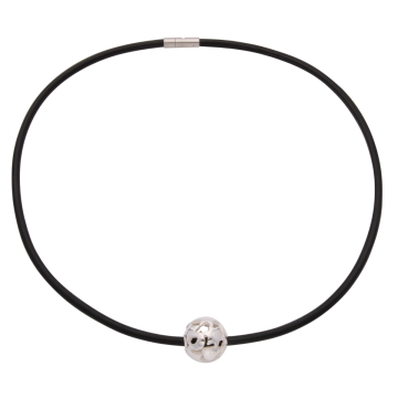 Herz-Mond-Sterne - Kugel in 925er Silber an Lederkette