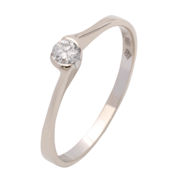 Brillant Solitär Damenring in 750er Gold