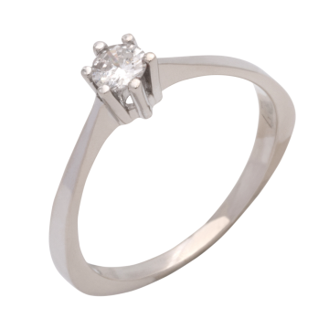 Graziler weißgoldener Brillantring