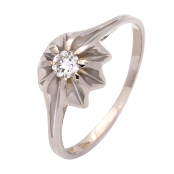 Entzückender Solitär Brillantring in 750er Weißgold
